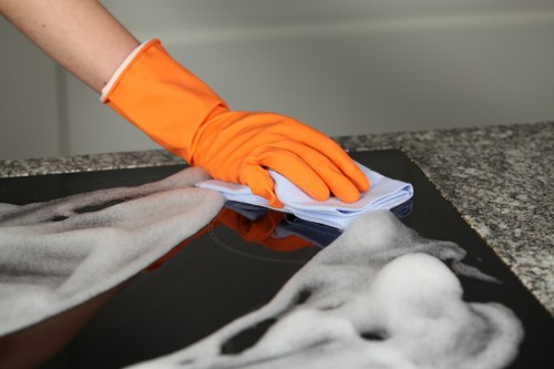 Local cleaners handling a flat handover clean in Wandsworth