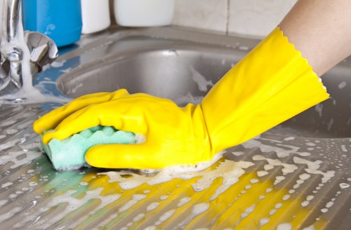 Local after builders cleaning team working in a Wandsworth property