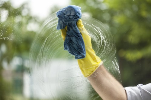Cleaner treating a stained mattress in a Wandsworth property